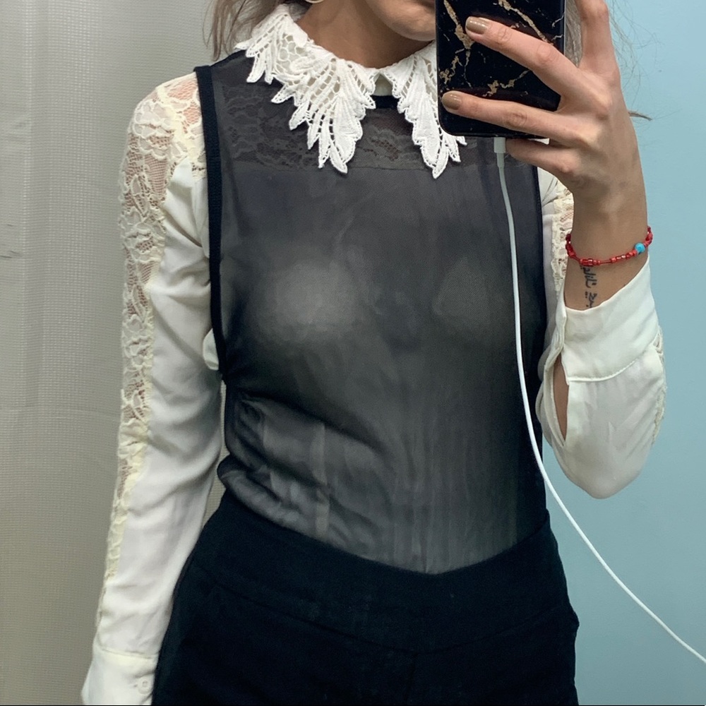 Black sheer bodysuit , worn twice and kept like new